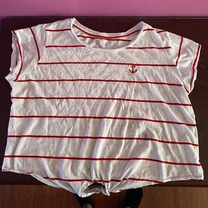 Cotton on red and white striped shirt
